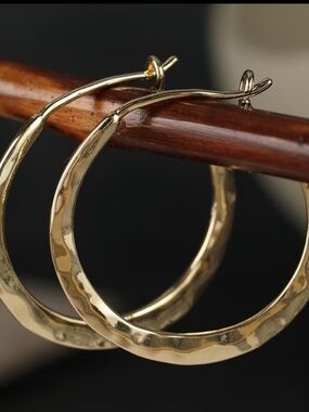 Elegant Gold Hoop Earrings - Women Jewelry